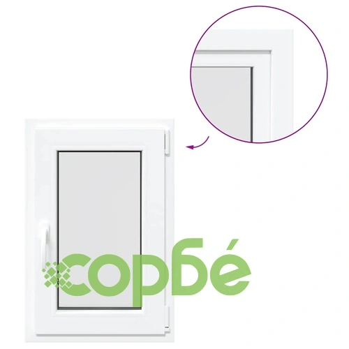 Прозорец за мазе RISOR 50x75 см PVC накланящ и завъртащ се DIN ляв бял ➤ топ цена ➤ sorbe.bg