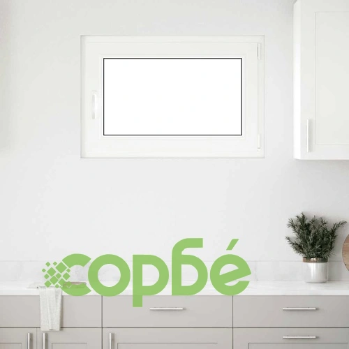 Прозорец за мазе RISOR 90x50 см, отваряем, DIN десен, PVC, бял ➤ топ цена ➤ sorbe.bg