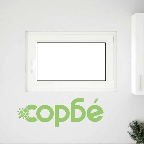 Прозорец за мазе RISOR 90x50 см, отваряем, DIN десен, PVC, бял ➤ топ цена ➤ sorbe.bg