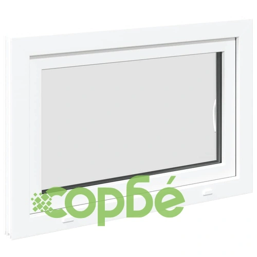 Прозорец за мазе RISOR 90x50 см, отваряем, DIN десен, PVC, бял ➤ топ цена ➤ sorbe.bg