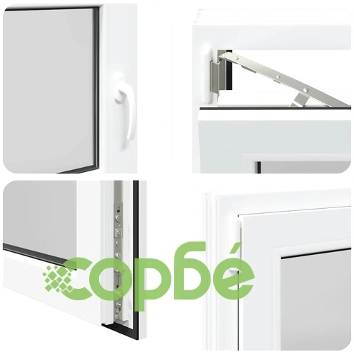 Прозорец за мазе RISOR 90x50 см PVC накланящ и завъртащ се DIN ляв бял ➤ топ цена ➤ sorbe.bg