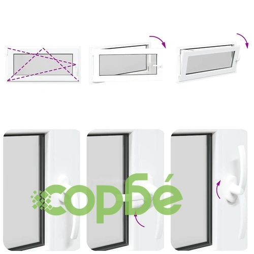 Прозорец за мазе RISOR 100x50 см, отваряем, DIN ляв, бял, PVC ➤ топ цена ➤ sorbe.bg