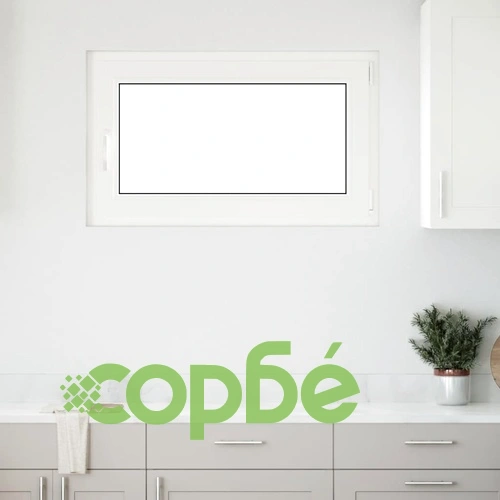 Прозорец за мазе RISOR 100x60 см PVC накланящ и завъртащ DIN десен бял ➤ топ цена ➤ sorbe.bg