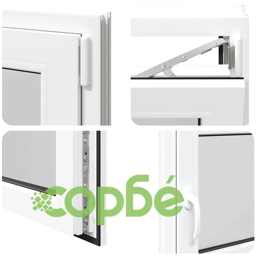 Прозорец за мазе RISOR 100x60 см PVC накланящ и завъртащ DIN десен бял ➤ топ цена ➤ sorbe.bg