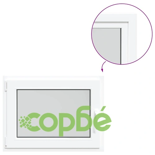 Прозорец за мазе RISOR 80x50 см, накланящ се и завъртащ се, DIN ляв, PVC, бял ➤ топ цена ➤ sorbe.bg