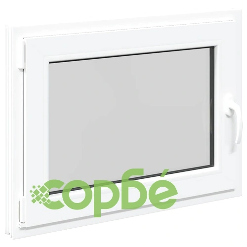 Прозорец за мазе RISOR 80x50 см, накланящ се и завъртащ се, DIN ляв, PVC, бял ➤ топ цена ➤ sorbe.bg