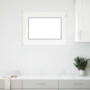 Прозорец за мазе RISOR 80x70 см PVC накланящ и завъртащ DIN десен бял