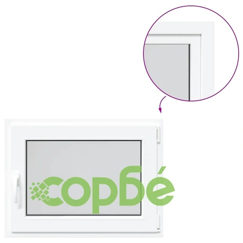 Прозорец за мазе RISOR 80x70 см PVC накланящ и завъртащ DIN десен бял ➤ топ цена ➤ sorbe.bg