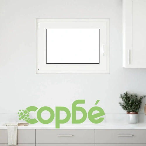 Прозорец за мазе RISOR 80x70 см, накланящ се и завъртащ се, DIN ляв, PVC, бял ➤ топ цена ➤ sorbe.bg