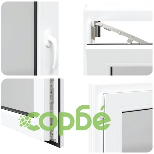 Прозорец за мазе RISOR 80x70 см, накланящ се и завъртащ се, DIN ляв, PVC, бял ➤ топ цена ➤ sorbe.bg