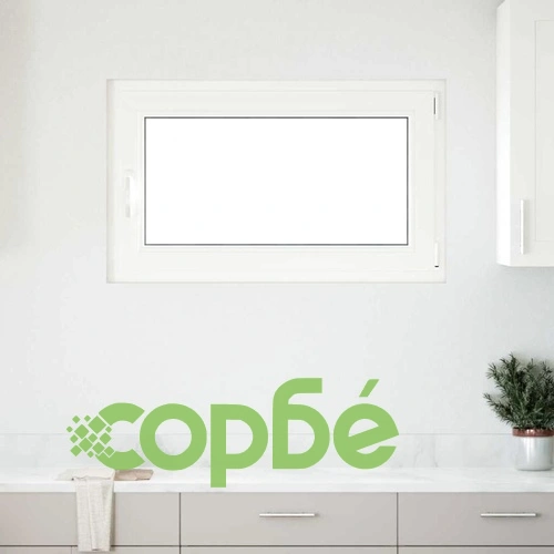 Прозорец за мазе RISOR 100x50 см, отваряем, DIN десен, бял, PVC ➤ топ цена ➤ sorbe.bg