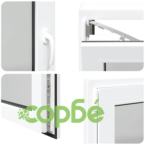 Прозорец за мазе RISOR 100x50 см, отваряем, DIN десен, бял, PVC ➤ топ цена ➤ sorbe.bg