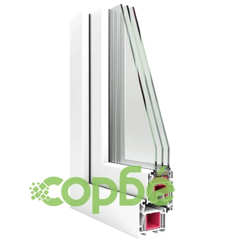 Прозорец за мазе RISOR 100x50 см, отваряем, DIN десен, бял, PVC ➤ топ цена ➤ sorbe.bg