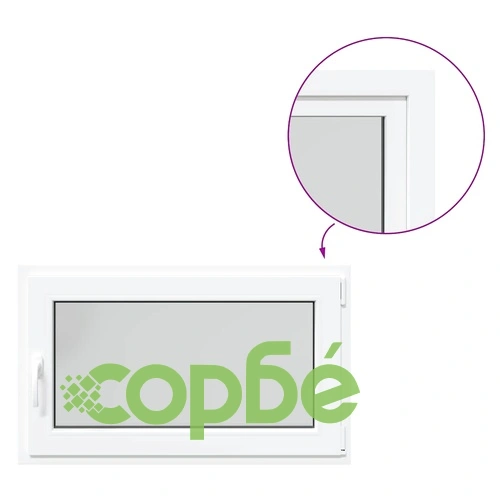 Прозорец за мазе RISOR 100x50 см, отваряем, DIN десен, бял, PVC ➤ топ цена ➤ sorbe.bg