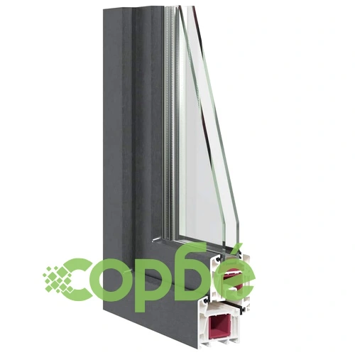 Прозорец за мазе RISOR 90x70 см Отваряем PVC Антрацит - DIN Дясно ➤ топ цена ➤ sorbe.bg