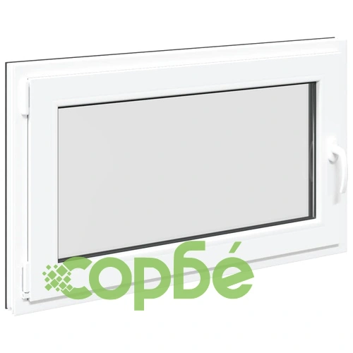 Прозорец за мазе RISOR 100x70 см PVC отваряне-завъртане DIN ляв антрацит ➤ топ цена ➤ sorbe.bg