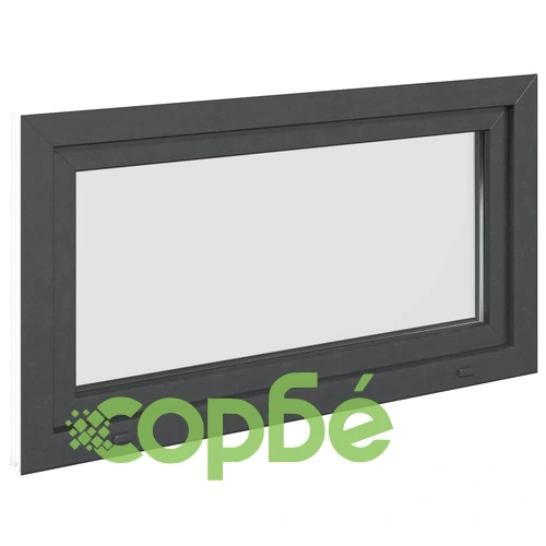 Прозорец за мазе RISOR 110x50 см PVC отваряем-завъртащ DIN ляв антрацит ➤ топ цена ➤ sorbe.bg