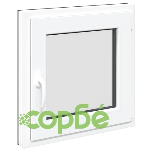 Прозорец за мазе RISOR 50x50 см, PVC, отваряем, DIN десен, антрацит ➤ топ цена ➤ sorbe.bg