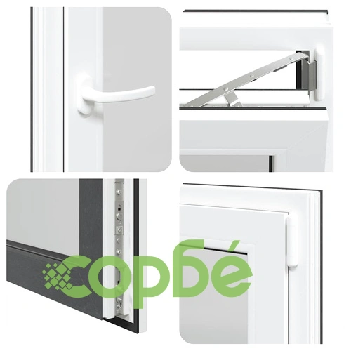 Прозорец за мазе RISOR 50x75 см Отваряем PVC Антрацит с троен стъклопакет ➤ топ цена ➤ sorbe.bg