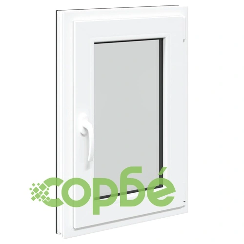 Прозорец за мазе RISOR 50x75 см Отваряем PVC Антрацит с троен стъклопакет ➤ топ цена ➤ sorbe.bg