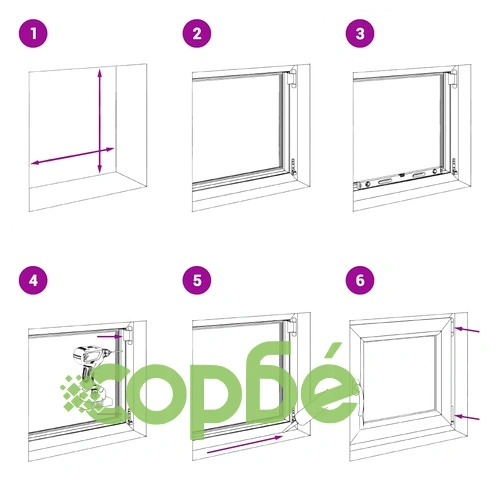 Прозорец за мазе RISOR 60x100 см PVC Отваряем-Накланящ DIN десен Антрацит ➤ топ цена ➤ sorbe.bg