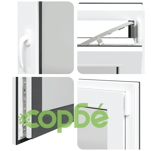 Прозорец за мазе RISOR 80x50 см PVC Отваряем и Отварящ се DIN десен Антрацит ➤ топ цена ➤ sorbe.bg