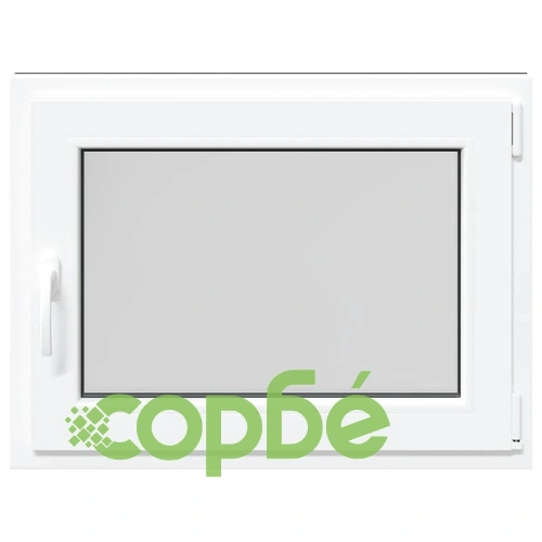 Прозорец за мазе RISOR 80x50 см PVC Отваряем и Отварящ се DIN десен Антрацит ➤ топ цена ➤ sorbe.bg