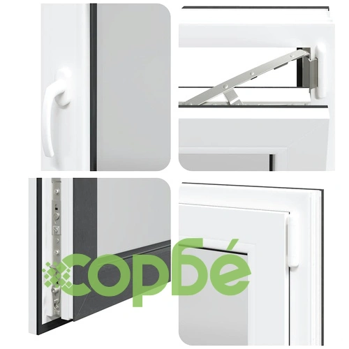 Прозорец за мазе RISOR 90x70 см PVC отваряем-завъртащ DIN десен антрацит ➤ топ цена ➤ sorbe.bg