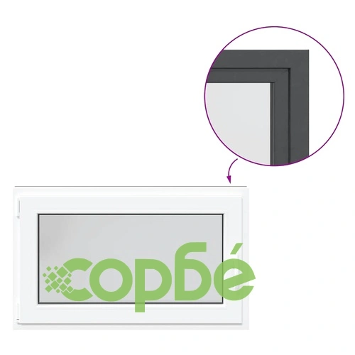 Прозорец за мазе RISOR 100x50 см Отваряем DIN ляв Антрацит PVC ➤ топ цена ➤ sorbe.bg