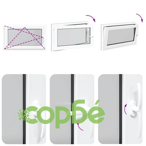 Прозорец за мазе RISOR 100x70 см PVC Отваряем DIN ляво Антрацит ➤ топ цена ➤ sorbe.bg