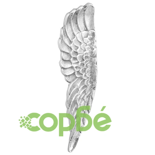 Скулптура с Ангелски Крила от Натурална Смола - Сребрист Цвят, 91 x 31 x 5 см ➤ топ цена ➤ sorbe.bg