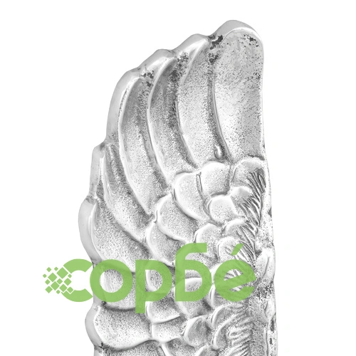 Скулптура с Ангелски Крила от Натурална Смола - Сребрист Цвят, 91 x 31 x 5 см ➤ топ цена ➤ sorbe.bg