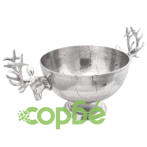 Декоративна Ваза Сребриста 62x35x33 см от Алуминий за Интериорна Декорация ➤ топ цена ➤ sorbe.bg