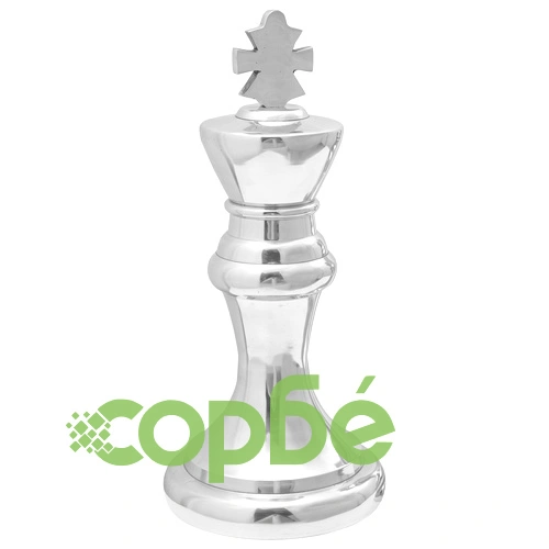 Декоративни шахматни фигури 2 бр. - Крал и Царица от полиран алуминий, 42 см ➤ топ цена ➤ sorbe.bg