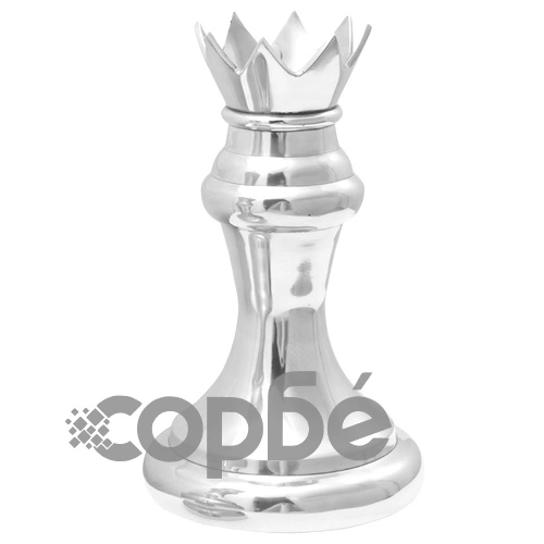 Декоративни шахматни фигури 2 бр. - Крал и Царица от полиран алуминий, 42 см ➤ топ цена ➤ sorbe.bg