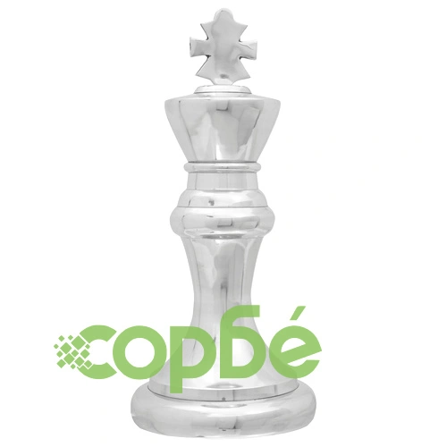 Декоративни шахматни фигури 2 бр. - Крал и Царица от полиран алуминий, 42 см ➤ топ цена ➤ sorbe.bg