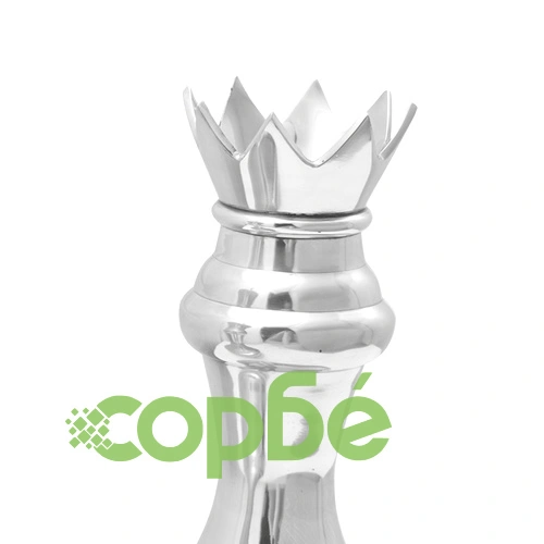 Декоративни шахматни фигури 2 бр. - Крал и Царица от полиран алуминий, 42 см ➤ топ цена ➤ sorbe.bg