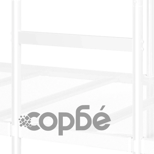 Двуетажно легло без матрак, 90x200 см, стомана, бяло ➤ топ цена ➤ sorbe.bg