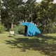 Къмпинг палатка синя 370x230x185 см полиестер и фибростъкло за 2 души