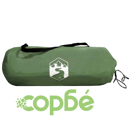 Водоустойчива палатка за караван зелена и черна 194x180x210 см полиестер ➤ топ цена ➤ sorbe.bg