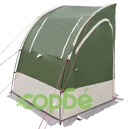 Водоустойчива палатка за караван зелена и черна 194x180x210 см полиестер ➤ топ цена ➤ sorbe.bg