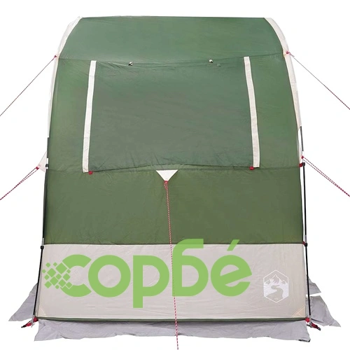 Водоустойчива палатка за караван зелена и черна 194x180x210 см полиестер ➤ топ цена ➤ sorbe.bg
