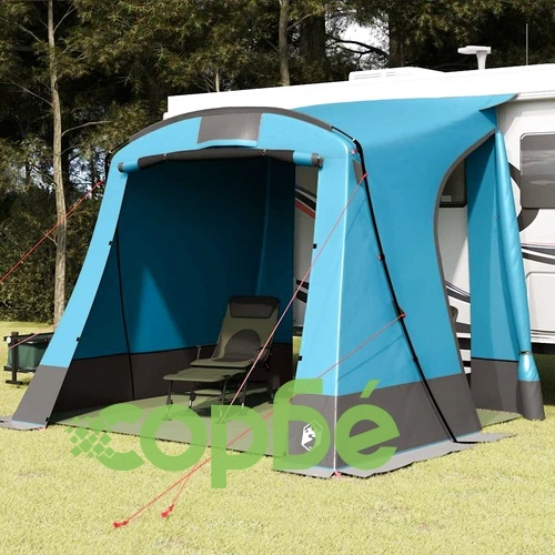 Палатка за караван синя и черна 285x255x245 см полиестер водоустойчива ➤ топ цена ➤ sorbe.bg