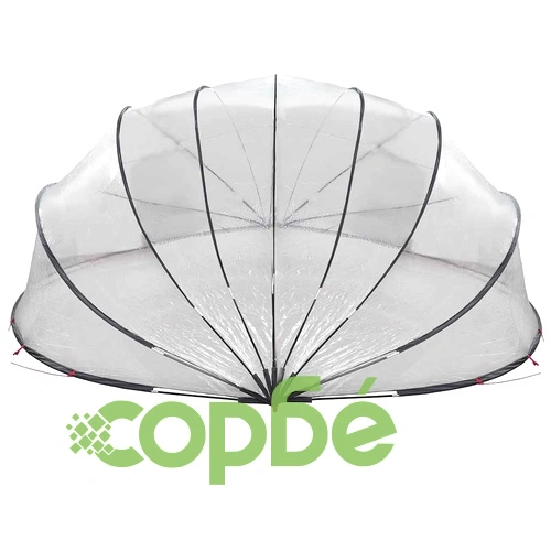 Прозрачен купол за басейн 592x590x275 см ПВЦ сгъваем ➤ топ цена ➤ sorbe.bg