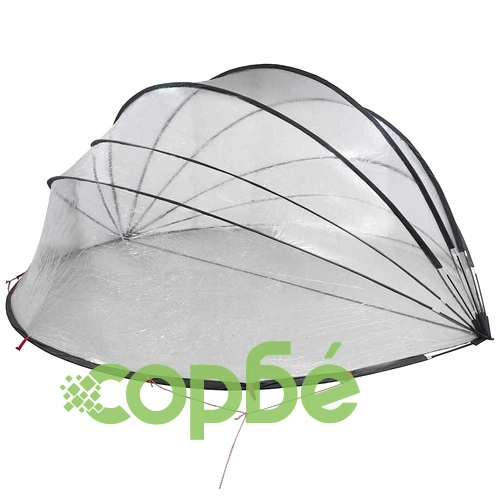 Прозрачен купол за басейн 592x590x275 см ПВЦ сгъваем ➤ топ цена ➤ sorbe.bg