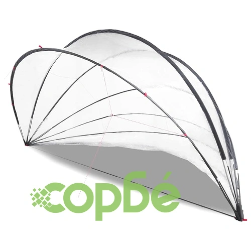 Прозрачен купол за басейн 592x590x275 см ПВЦ сгъваем ➤ топ цена ➤ sorbe.bg