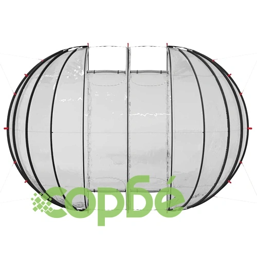 Палатка за басейн полукъпол прозрачна 640 x 432 x 205 см ПВЦ ➤ топ цена ➤ sorbe.bg