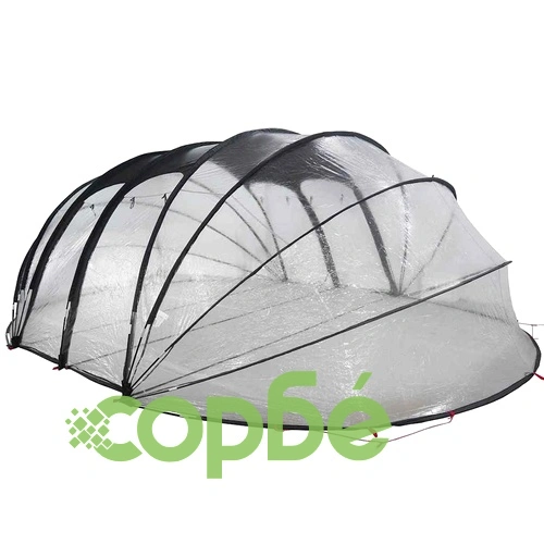 Палатка за басейн полукъпол прозрачна 640 x 432 x 205 см ПВЦ ➤ топ цена ➤ sorbe.bg