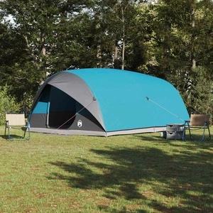 Тунелна палатка за 10 души - 500 x 348 x 200 см, водоустойчива, синя