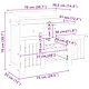 Градински шкаф от масивна акация с 2 чекмеджета и врати, кафяв 78x36.5x78 см